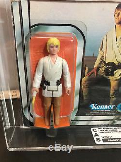 Vintage 1977 Kenner Star Wars Luke Skywalker Farmboy Cas 80 Figure With12c Card