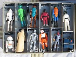 1977-1980 Vintage Star Wars 24 Action Figures Case Complete Original Weapons