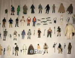 1977-1984 Vintage Star Wars 35 Figure Lot With Original And Extra Weapons