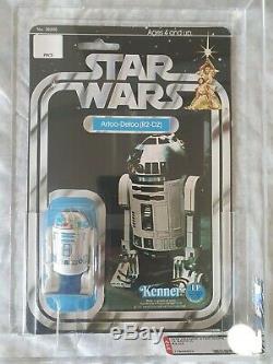 1978 Kenner Vintage Star Wars R2 D2 12 Back C AFA 80+ 85/80/85 Clear Bubble