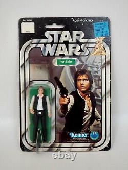 1978 Star Wars Han Solo Vintage Kenner Action Figure MOC, Small Head, 12 Back A