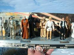 1st 12 Vintage Figures LOT withcustom Weapons + 1977 Early Bird Display Star Wars