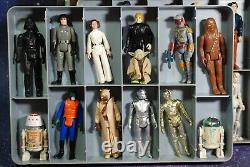 25 VINTAGE Star Wars ACTION FIGURES LOT + VINYL COLLECTORS CASE KENNER