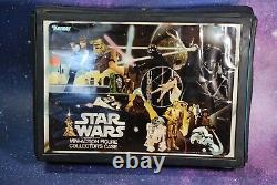 25 VINTAGE Star Wars ACTION FIGURES LOT + VINYL COLLECTORS CASE KENNER