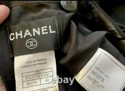$5,040 Chanel 2007 Vintage Black White Skater Camellia Dress Top 36 38 40 4 6 8