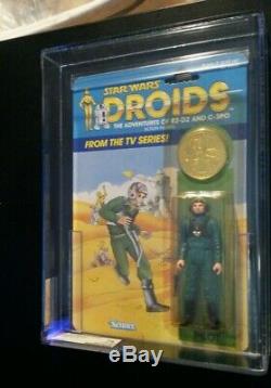 A-WING PILOT DROIDS cartoon Vintage Star Wars KENNER 1985 ORIGINAL MINT AFA-75