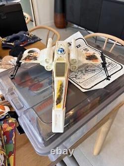 Complete Vintage ROTJ Star Wars Battle Damaged X-Wing With Box, Instructions