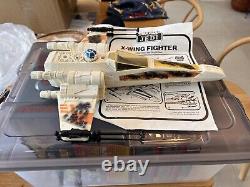 Complete Vintage ROTJ Star Wars Battle Damaged X-Wing With Box, Instructions