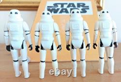 FOUR Vintage Star Wars Figures STORMTROOPERS Army Job Lot Bundle Kenner 1977