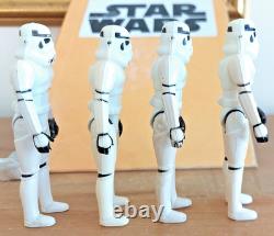 FOUR Vintage Star Wars Figures STORMTROOPERS Army Job Lot Bundle Kenner 1977