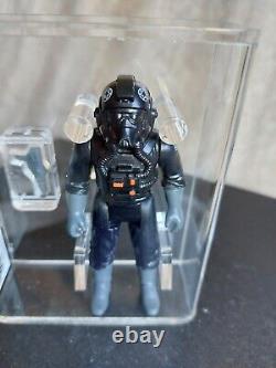 GRADED VINTAGE STAR WARS FIGURE UKG not AFA 80% 85% TIE FIGHTER PILOT HK