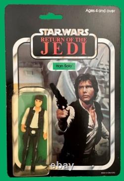 Han Solo (Large Head) MOC RotJ 65 Back (Palitoy) Star Wars Vintage