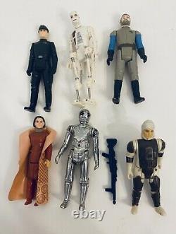 Huge Vintage 70s/80s Kenner Star Wars Action Figure Lot of 41 + Weapons Original