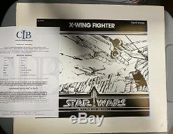 KENNER PRESENTATION BOARD STAR WARS X-WING POTF 1985 VINTAGE WithCIB LETTER NO AFA
