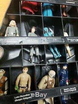 Lot Of 31 Vintage 1977-1984 Star Wars Figures Darth Vader Case /W Weapons