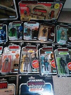 Massive Star Wars Vintage And Retro Collection Figures + Nevarro Cantina + X