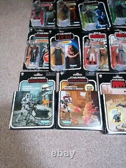 Massive Star Wars Vintage And Retro Collection Figures + Nevarro Cantina + X