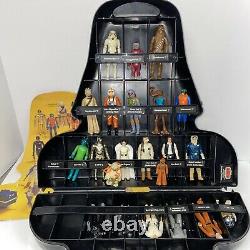 Original 1980 Star Wars Darth Vader Carry Case 22 Vintage Action Figures Yoda