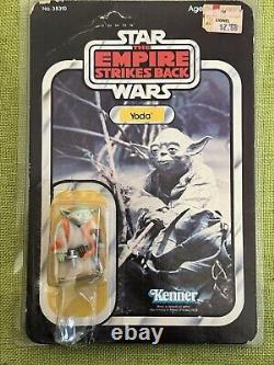 Original Vintage Star Wars Yoda ESB Sealed MOC Unpunched 1980 32 Back