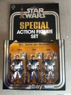 STAR WARS VINTAGE COLLECTION 501st CLONE SPECIAL ACTION FIGURE SET MINT