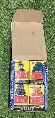 STAR WARS VINTAGE TOPPS CARDS 1983 RETURN OF THE JEDI FULL BOX 36 wax packs