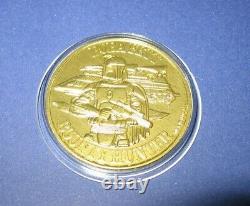 STAR WARS vintage BOBA FETT POTF / DROIDS COIN 1985 gold RARE MINT