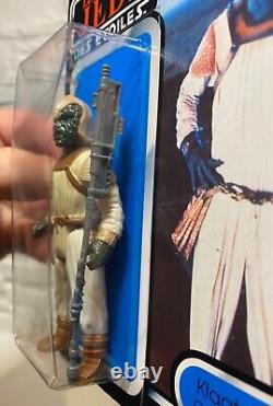 STUNNING VTG 1983 Star Wars KLAATU SKIFF GUARD Figure TRILOGO MOC ROTJ CARD