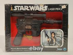 Sealed! Vintage STAR WARS HAN SOLO BLASTER LASER PISTOL Kenner 1978 MISB MIB