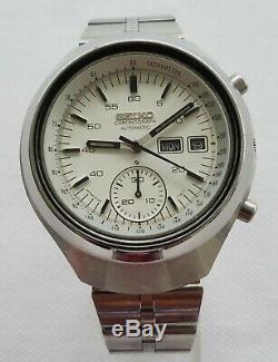 Seiko 6139-7100 Helmet Stormtrooper Automatic Chrono Orig Fish Bone 03/1976