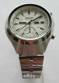 Seiko 6139-7100 Helmet Stormtrooper Automatic Chrono Orig Fish Bone 03/1976