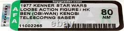 Star Wars 1977 Vintage Kenner DT Obi-Wan Kenobi (HK) Loose Action Figure AFA 80