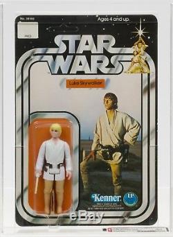 Star Wars 1978 Vintage Kenner 12 Back C Double Telescoping Luke Skywalker AFA 80