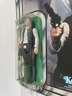 Star Wars ANH 1977 Han Solo 12 Back-C Vtg MOC Small Head Kenner Action Figure