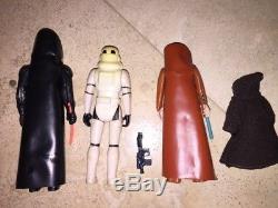 Star Wars Early Bird Set of Figures on Original Stand Vintage Weapons 1977