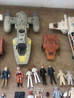 Star Wars JobLot Vintage Figures Vehicles Han Solo Millennium Falcon X-Wing Yoda