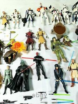 Star Wars Lot Of 50 Action Figures Vintage Weapons and Accessories Hasbro