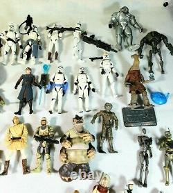 Star Wars Lot Of 50 Action Figures Vintage Weapons and Accessories Hasbro