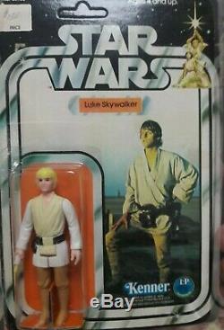 Star Wars Luke Skywalker 12 Back Vintage Carded Unpunched 1977
