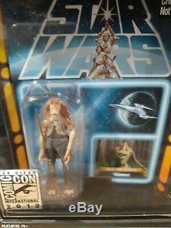 Star Wars SDCC 2012 7 PACK with Jar Jar Binks Carbonite MIB MOC NRFB Vintage Coll