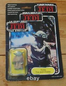 Star Wars Trilogo Yoda Carded Palitoy Vintage Tri-Logo