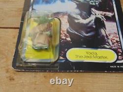 Star Wars Trilogo Yoda Carded Palitoy Vintage Tri-Logo