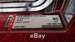 Star Wars Vintage 1977 Kenner Moc 12 back A Vinyl Cape Jawa Afa 80% unpunched