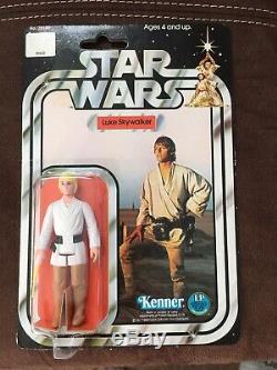 Star Wars Vintage 1977-luke Skywalker 12 Back B Farmboy Beautiful Afa It