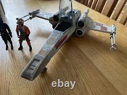 Star Wars Vintage 1995 Tonka X Wing & Tie Fighter White With Figures