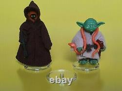 Star Wars Vintage CLEAR Figure Display Stands 1.5 Base Disc Kenner Palitoy