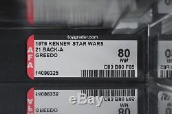 Star Wars Vintage Greedo 21 Back-A AFA 80 (80/80/85) MOC