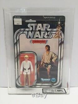 Star Wars Vintage Kenner Luke Skywalker 12 Back C Ukg 80 (80/85/85) Moc