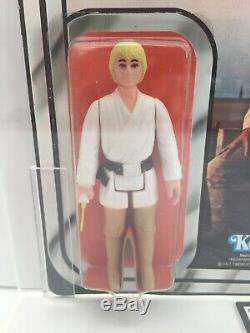 Star Wars Vintage Kenner Luke Skywalker 12 Back C Ukg 80 (80/85/85) Moc