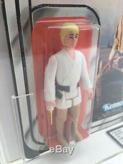 Star Wars Vintage Kenner Luke Skywalker 12 Back C Ukg 80 (80/85/85) Moc