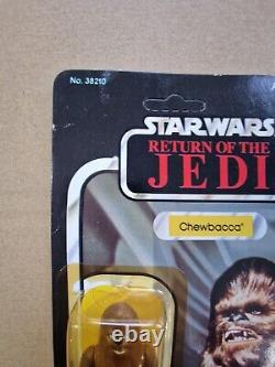 Star Wars Vintage Kenner MOC Chewbacca 65 back ROTJ Unpunched 1983 Original